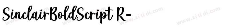 SinclairBoldScript R字体转换